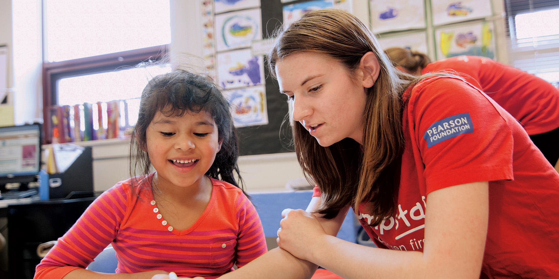 Frankie Hamberger working with Jumpstart