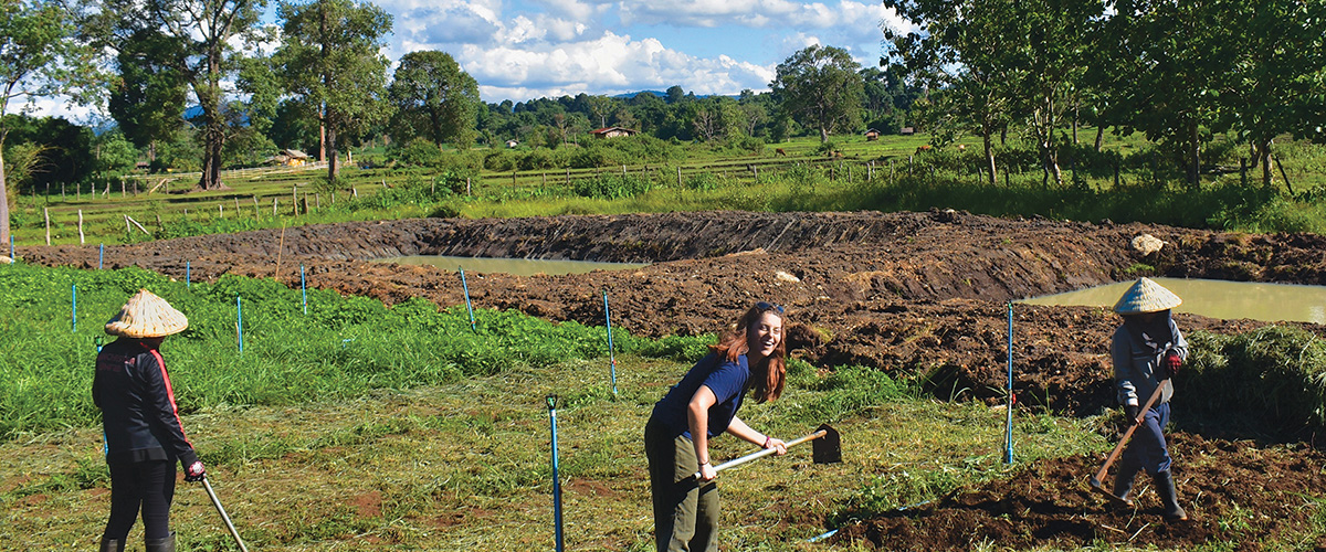 christina cilento working in a field