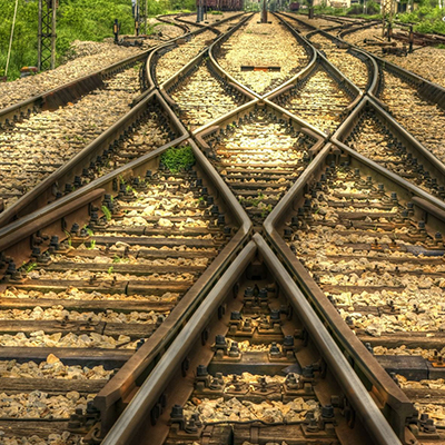 train tracks crossing