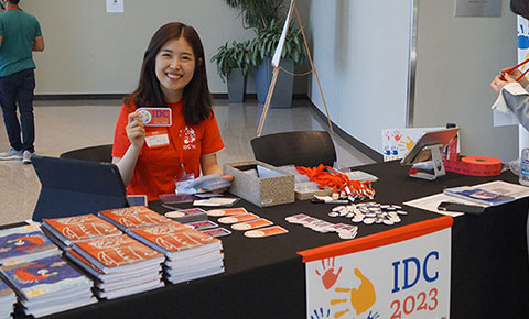 IDC 2023 welcome table