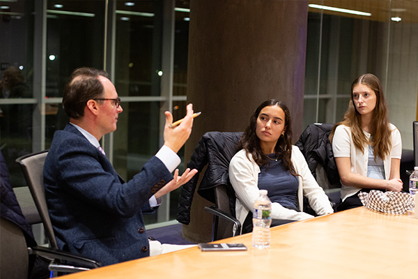 Palfrey with students